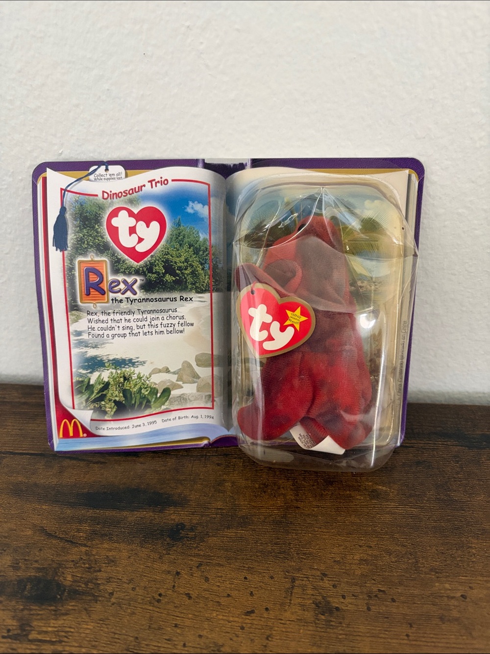 Vintage‎ 2000 McDonald's Ty Rex the Tyrannosaurus Tex Dino Trio Set SEALED